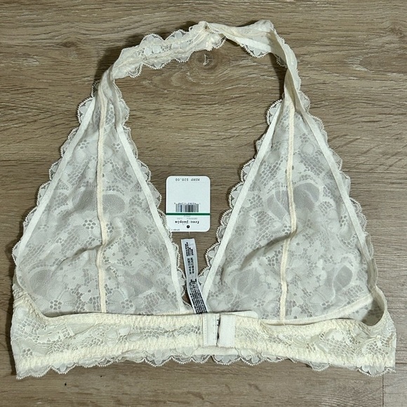 Free People | NWT ivory  Halter Lace Bralette - Picture 4 of 4